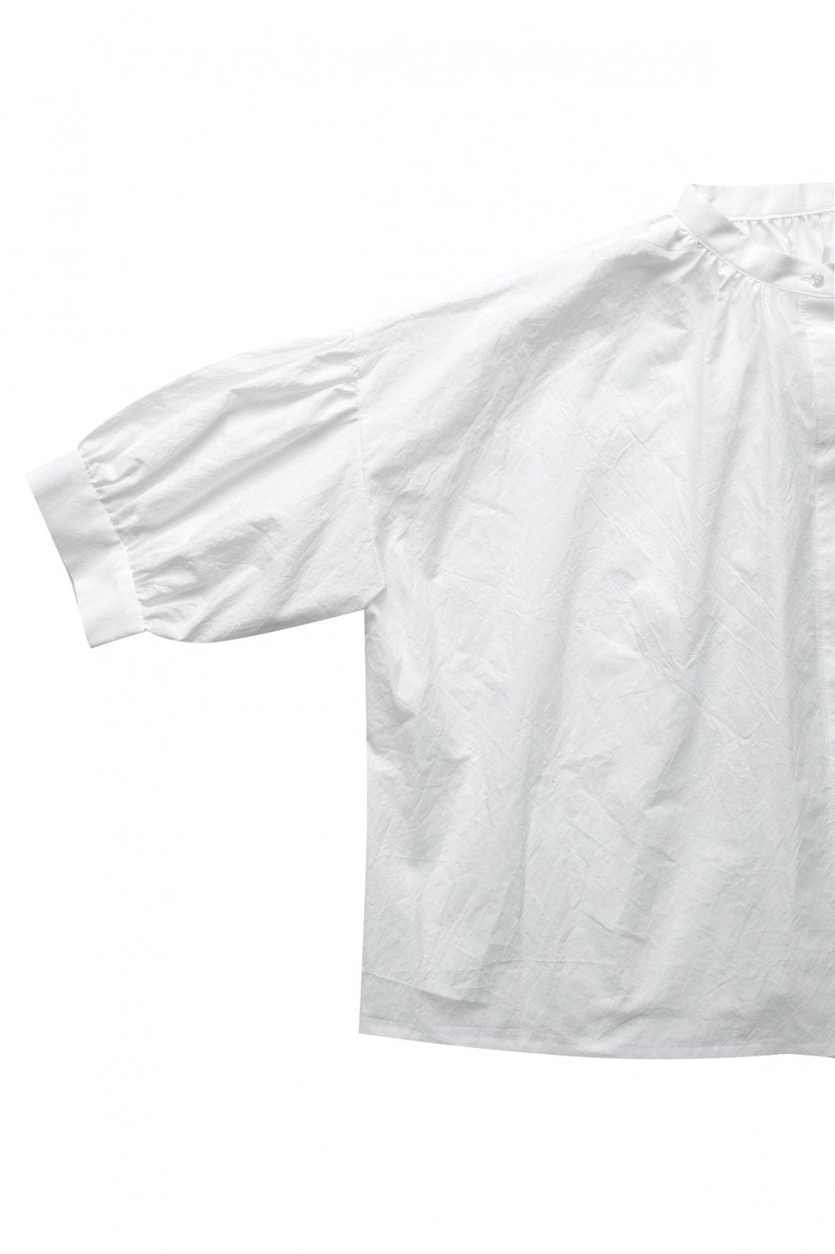 humoresque - GATHER SHORT SLEEVE - WHITE