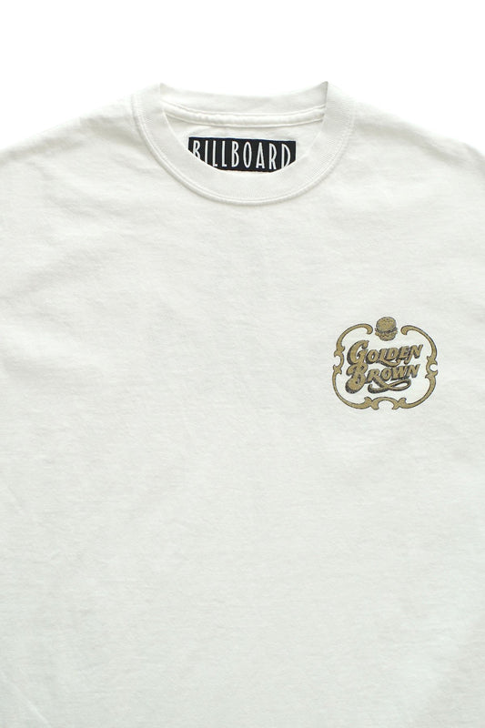 BILLBOARD - PRINT T-SHIRTS "GOLDEN BROWN" - WHITE