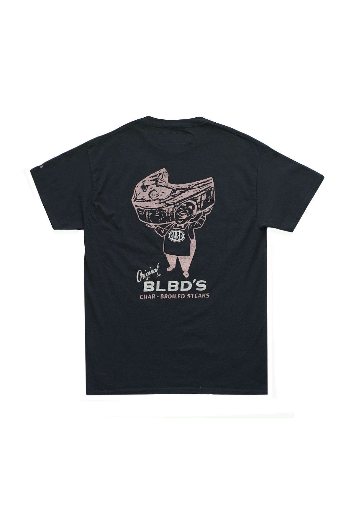 BILLBOARD - PRINT T-SHIRTS "CHAR-BOILED STEAKS" - BLACK