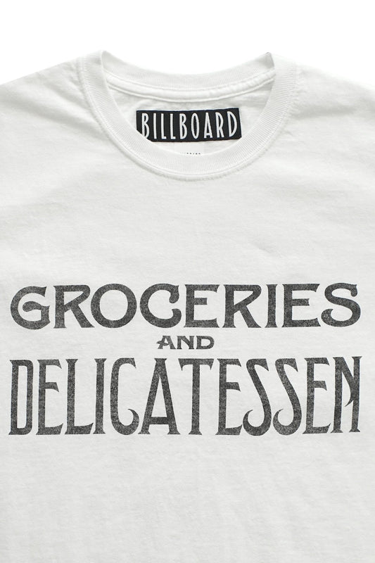 BILLBOARD - PRINT T-SHIRTS "CHAR-BOILED STEAKS" - WHITE