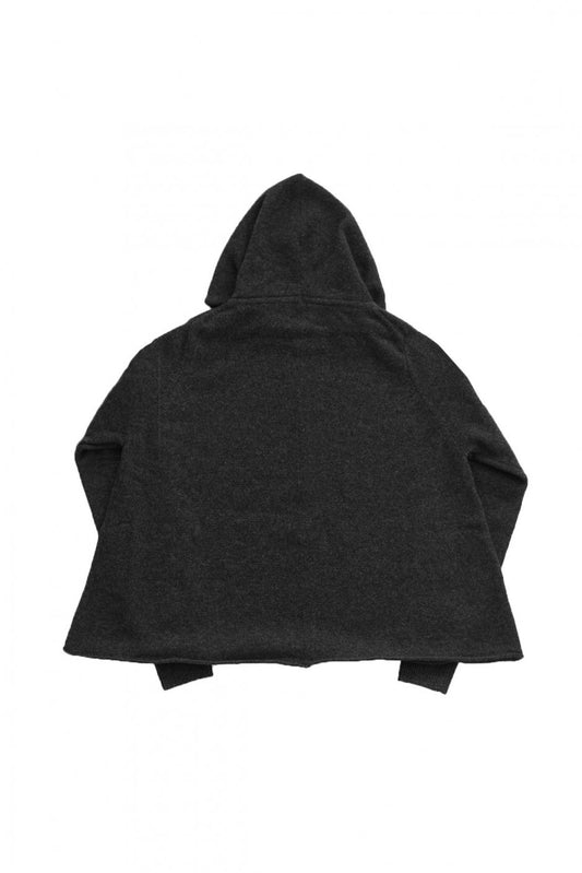 humoresque ★★★ -  CASHMERE HOOD PULLOVER  - CHACOAL