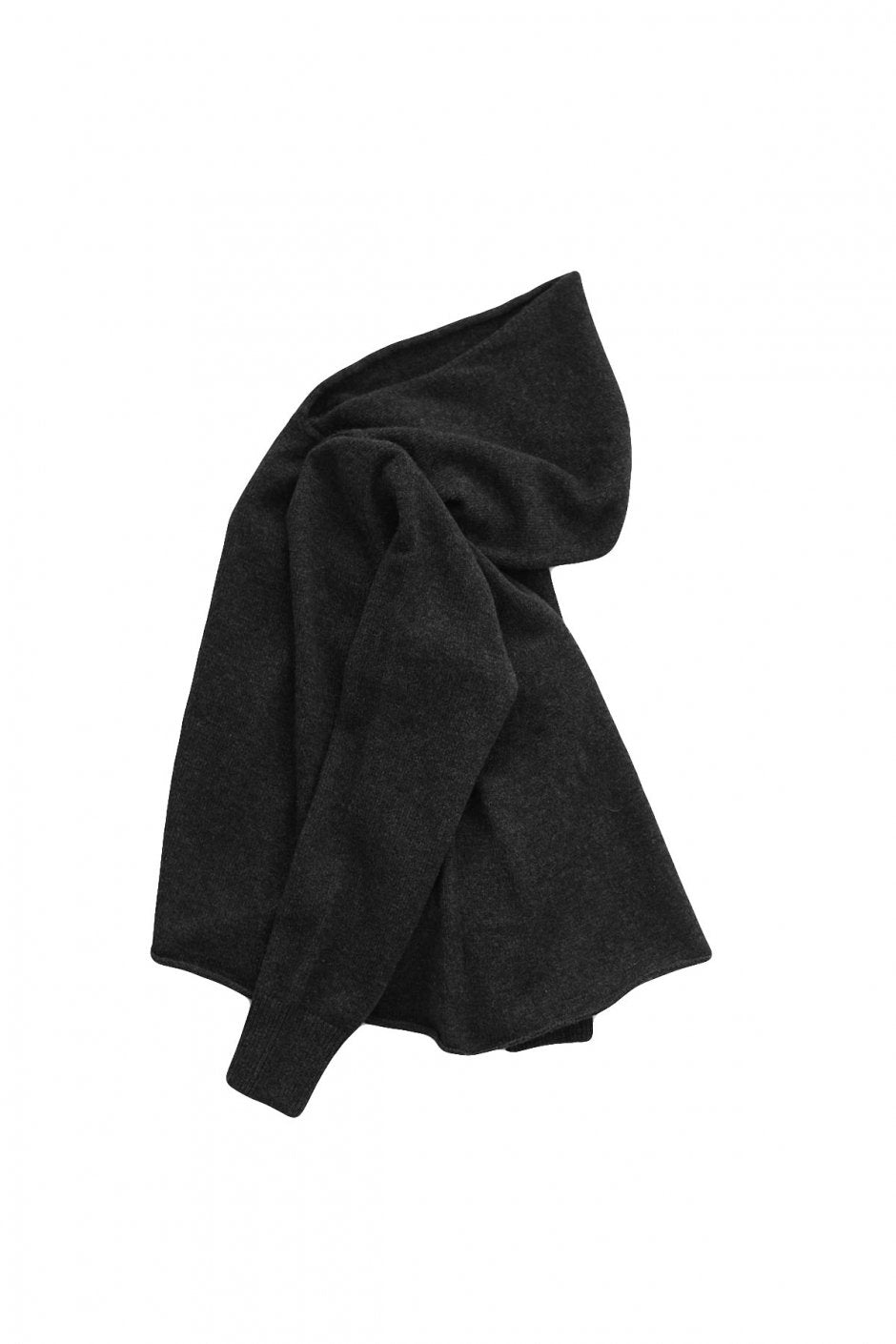 humoresque ★★★ -  CASHMERE HOOD PULLOVER  - CHACOAL