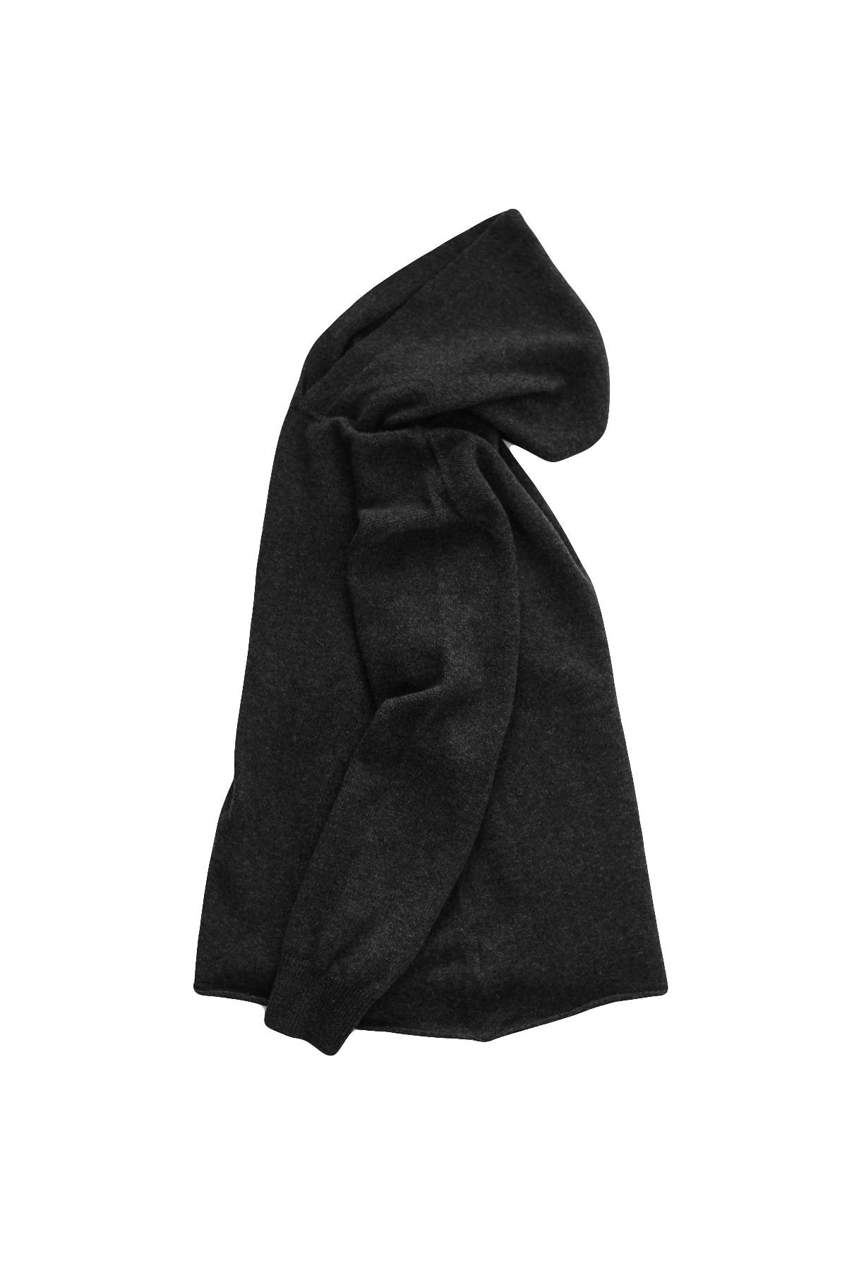 humoresque ★★★ -  CASHMERE HOOD PULLOVER  MENS - CHACOAL