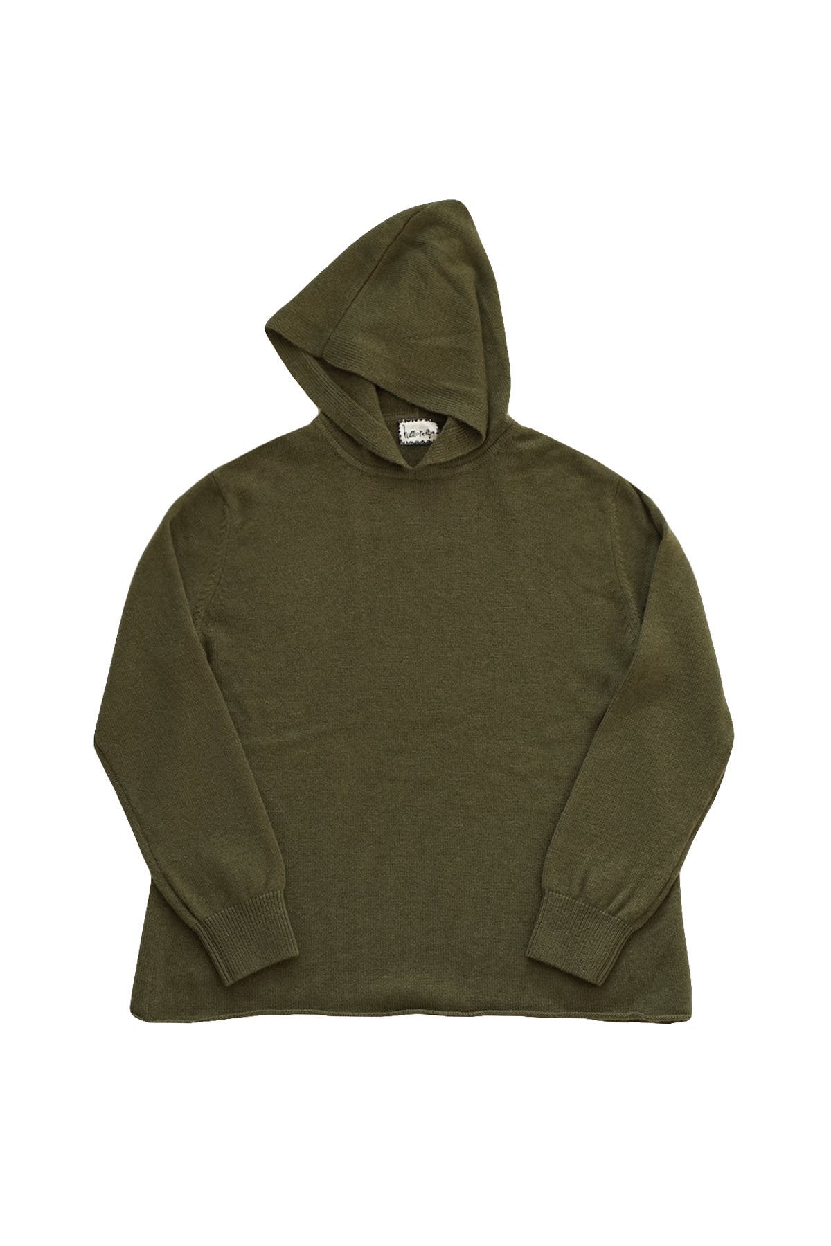 humoresque ★★★ -  CASHMERE HOOD PULLOVER  MENS - OLIVE