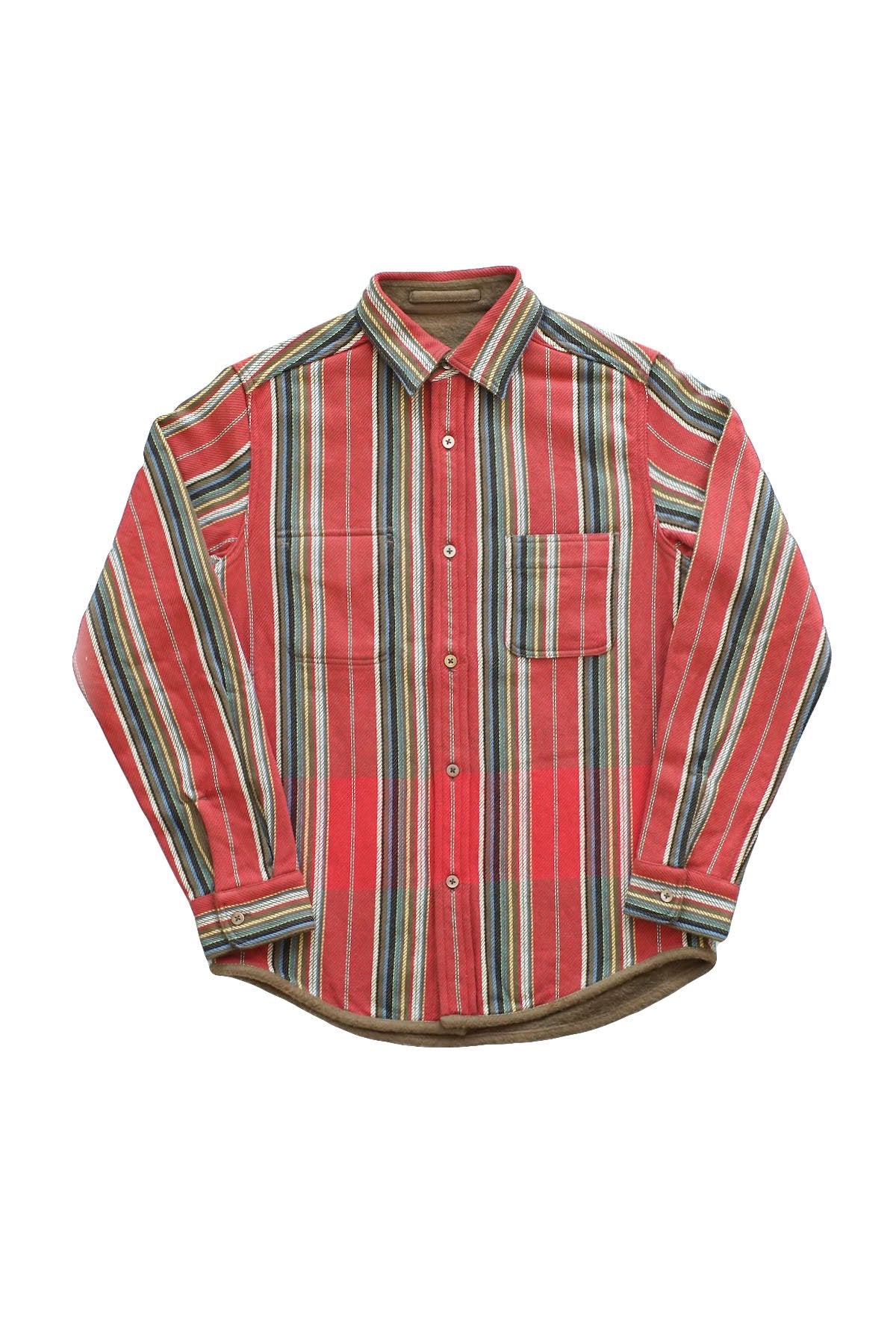 Nigel Cabourn - BLANKET REVERSIBLE FLANNEL SHIRT - RED