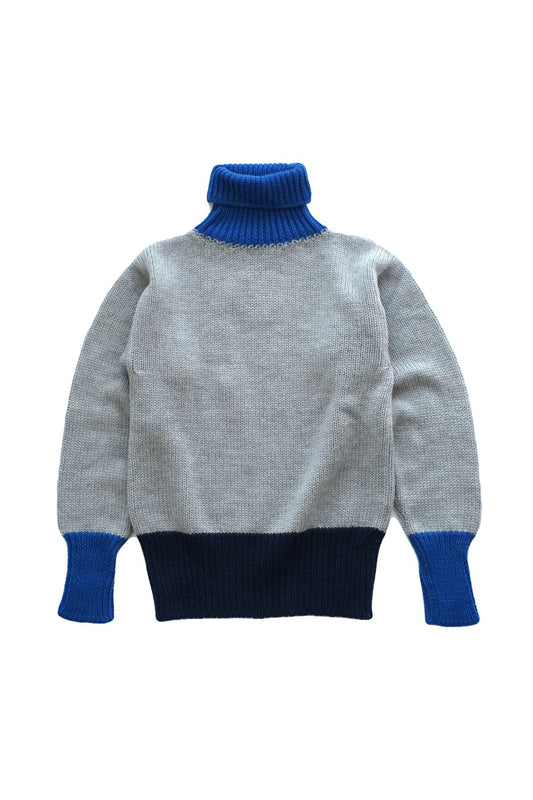 Nigel Cabourn - GEORGE LOWE ROLL NECK SWEATER -DARK NAVY