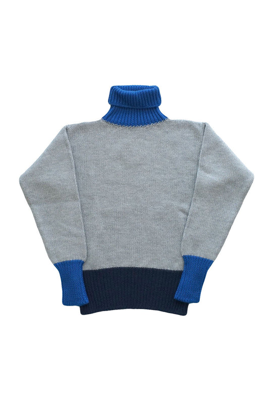 Nigel Cabourn - GEORGE LOWE ROLL NECK SWEATER -DARK NAVY