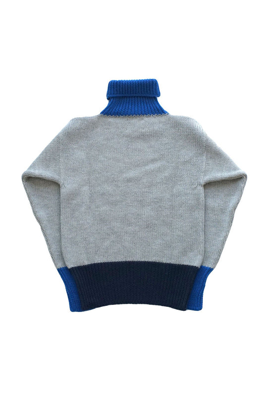 Nigel Cabourn - GEORGE LOWE ROLL NECK SWEATER -DARK NAVY