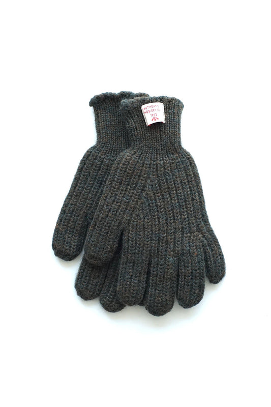 Nigel Cabourn - RIBBED GOALIE GLOVES - GREEN