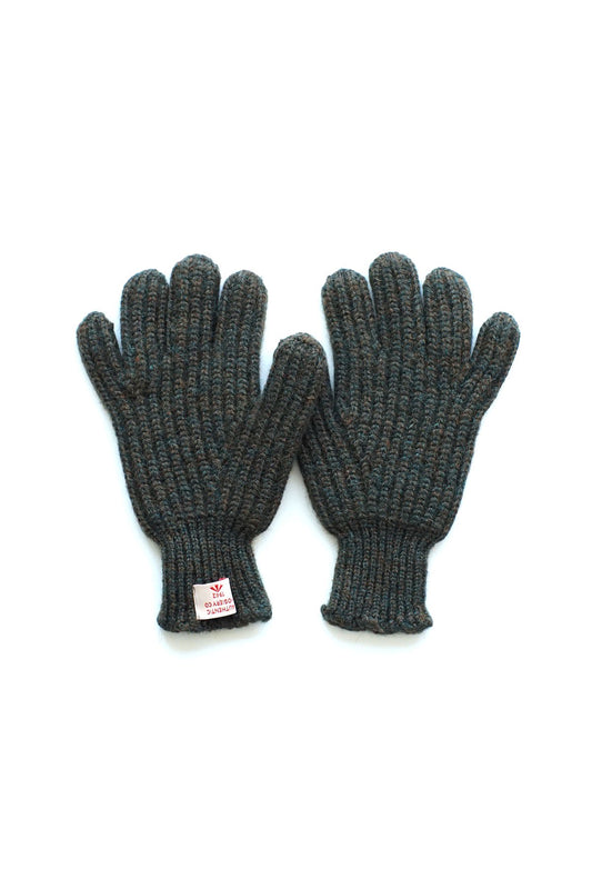 Nigel Cabourn - RIBBED GOALIE GLOVES - GREEN