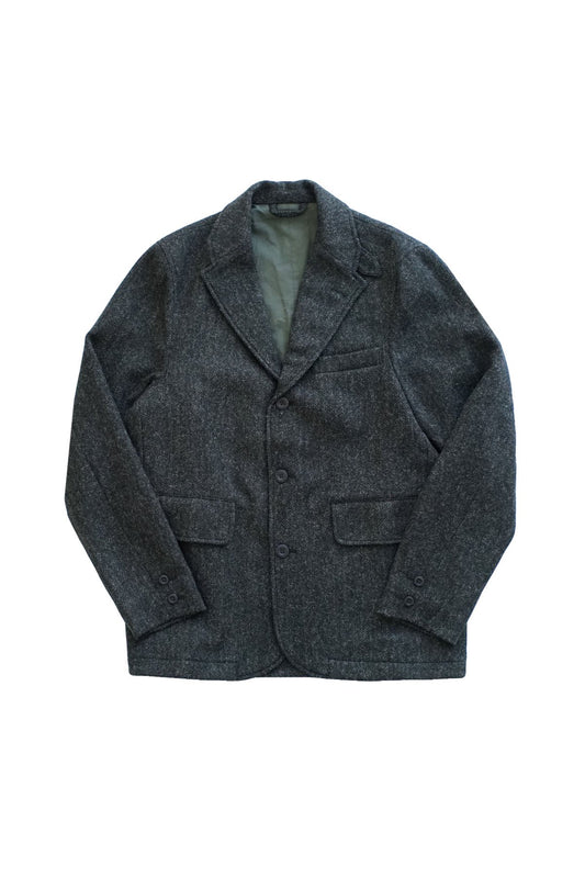 Nigel Cabourn - WOOL SKIRT BLAZER HERRINGBONE WOOL - CHACOAL GRAY