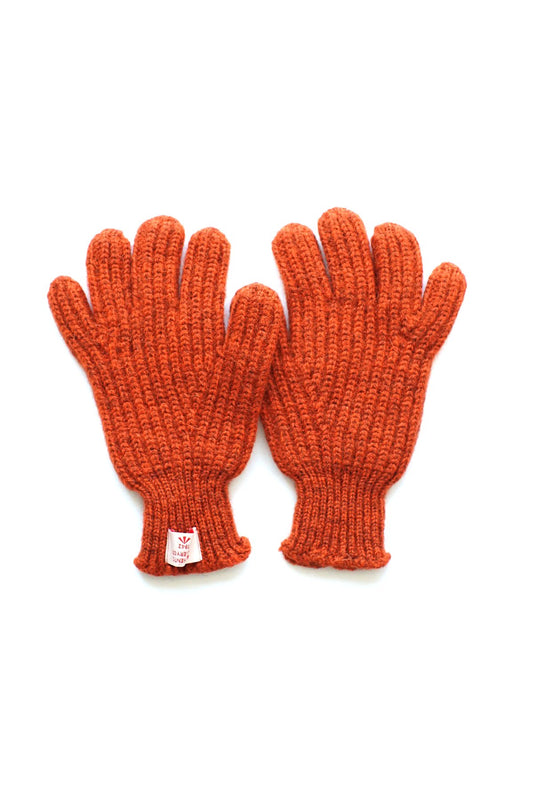 Nigel Cabourn - RIBBED GOALIE GLOVES - DARK ORANGE