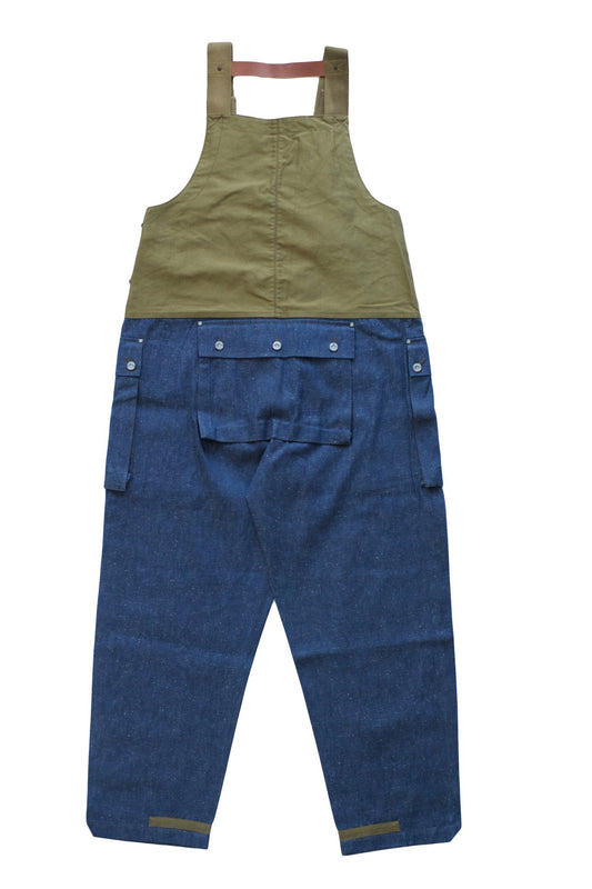 NIGEL CABOURN - LYBRO NAVAL DUNGAREE SPLIT - OLIVE