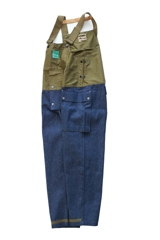 NIGEL CABOURN - LYBRO NAVAL DUNGAREE SPLIT - OLIVE