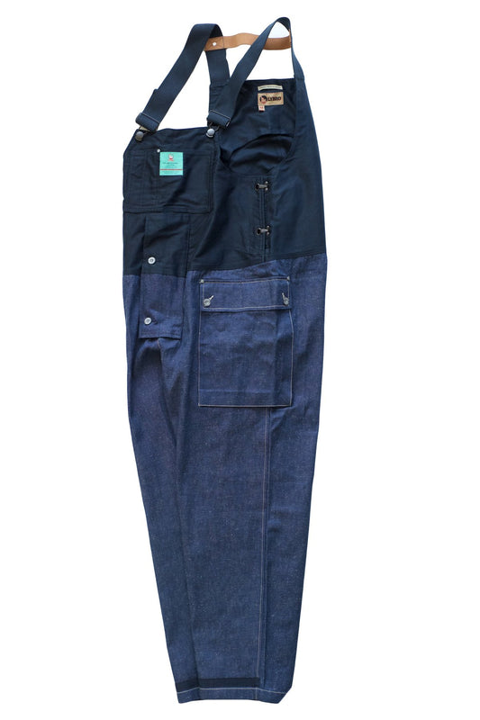 NIGEL CABOURN - LYBRO NAVAL DUNGAREE SPLIT - DARK NAVY