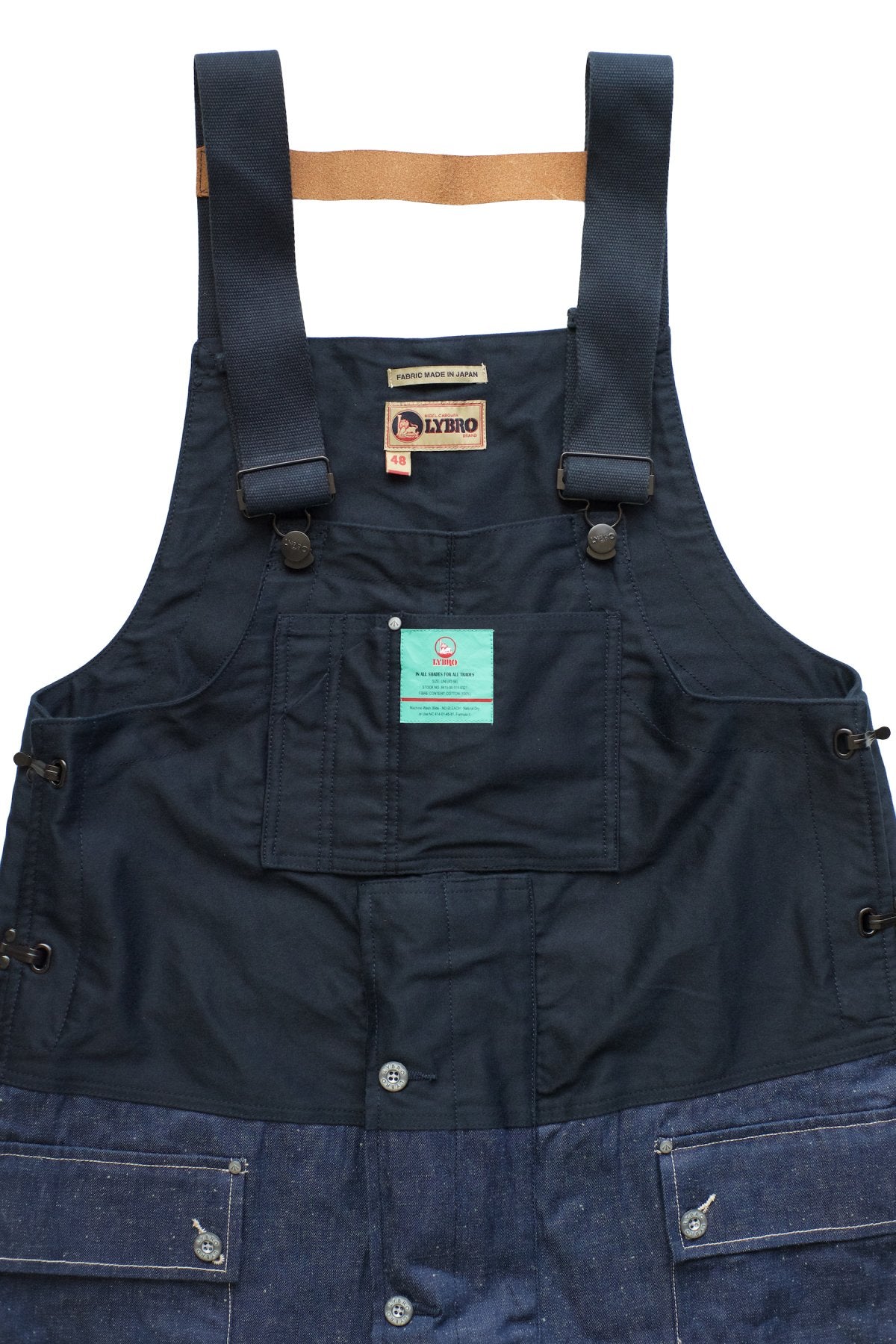 NIGEL CABOURN - LYBRO NAVAL DUNGAREE SPLIT - DARK NAVY