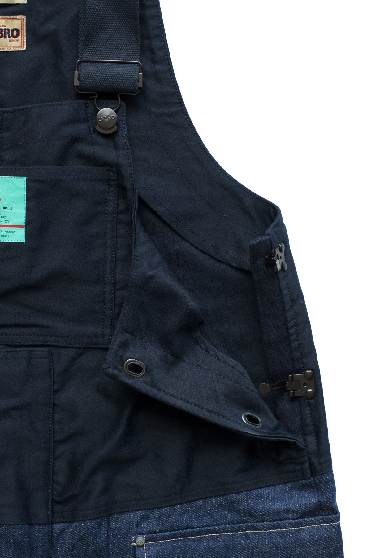 NIGEL CABOURN - LYBRO NAVAL DUNGAREE SPLIT - DARK NAVY