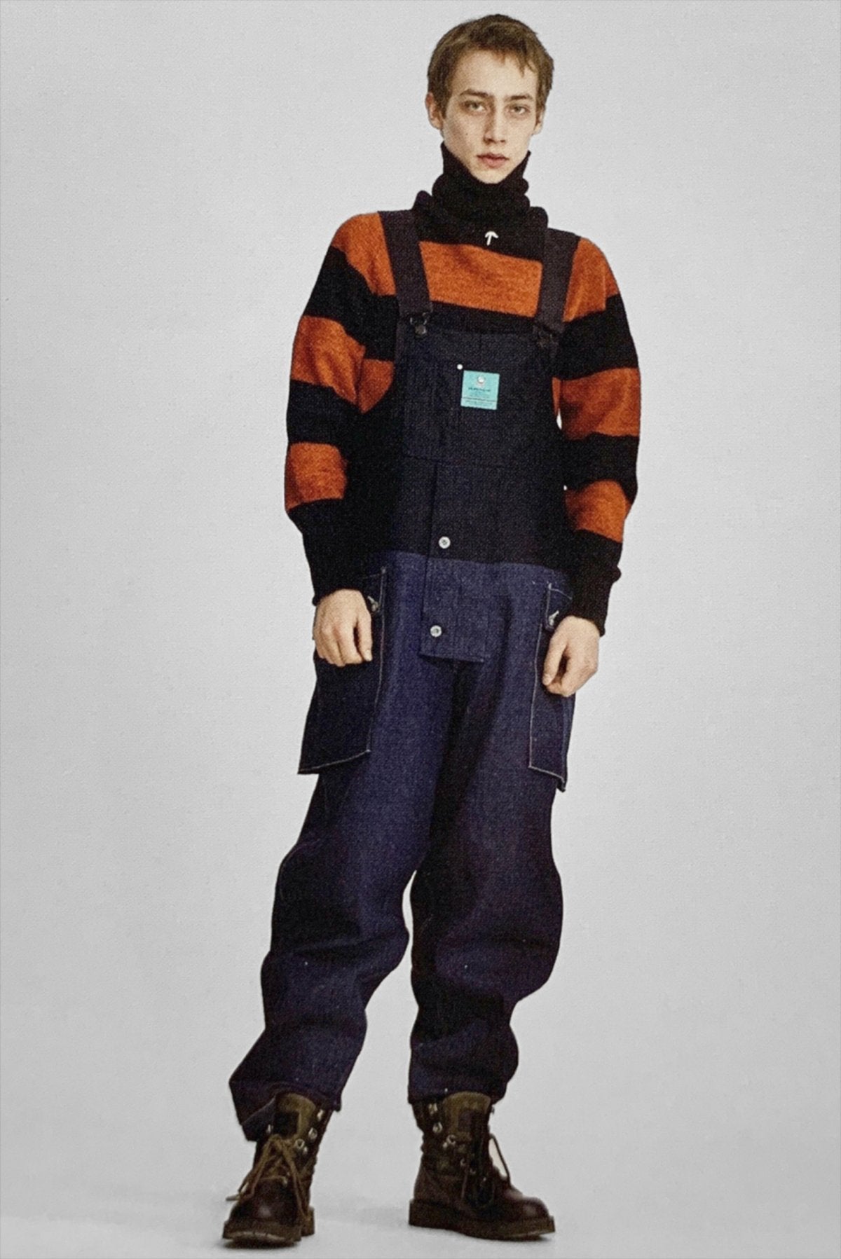 NIGEL CABOURN - LYBRO NAVAL DUNGAREE SPLIT - DARK NAVY