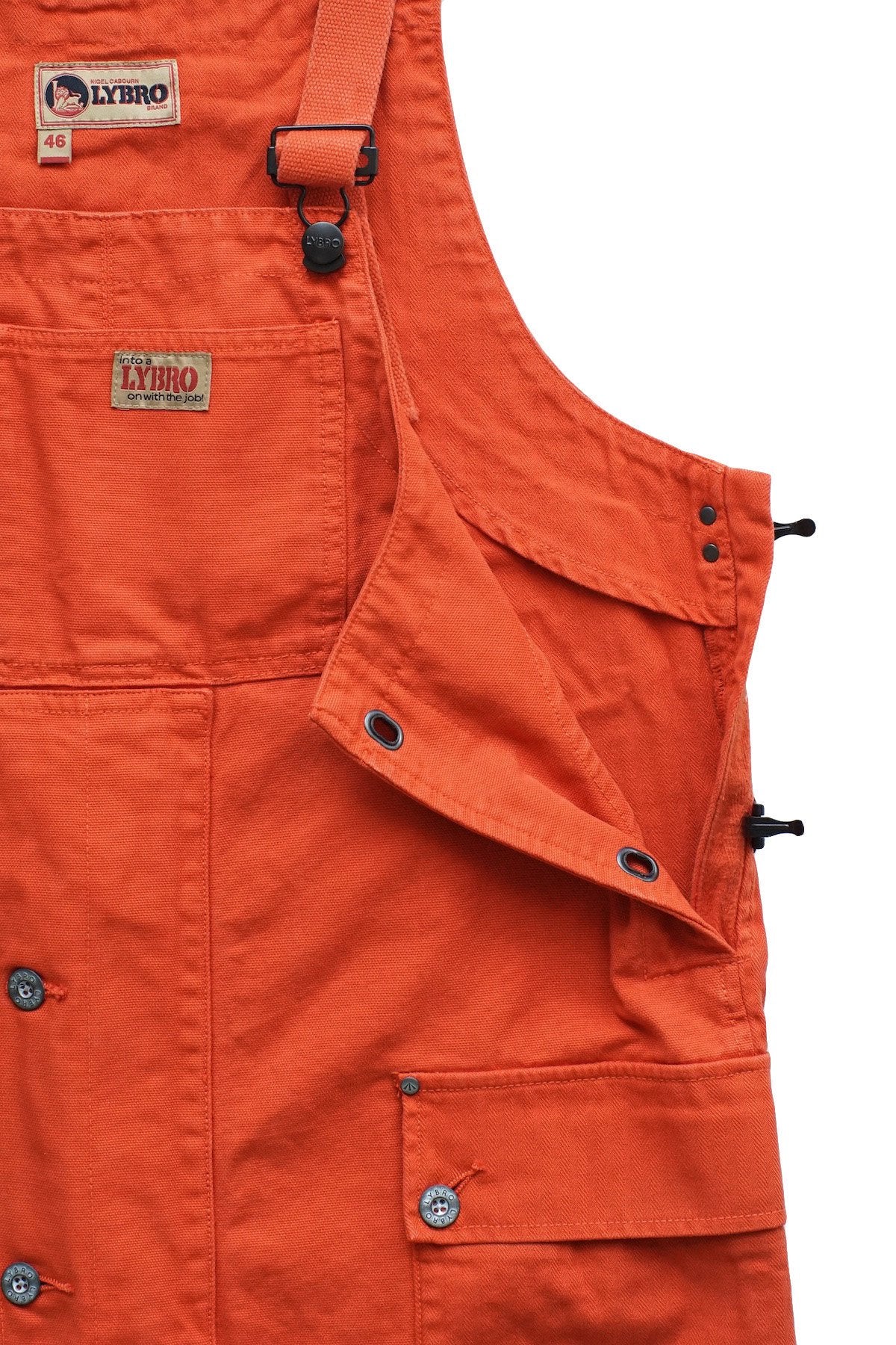 NIGEL CABOURN - LYBRO NAVAL DUNGAREE MIX - VINTAGE ORANGE