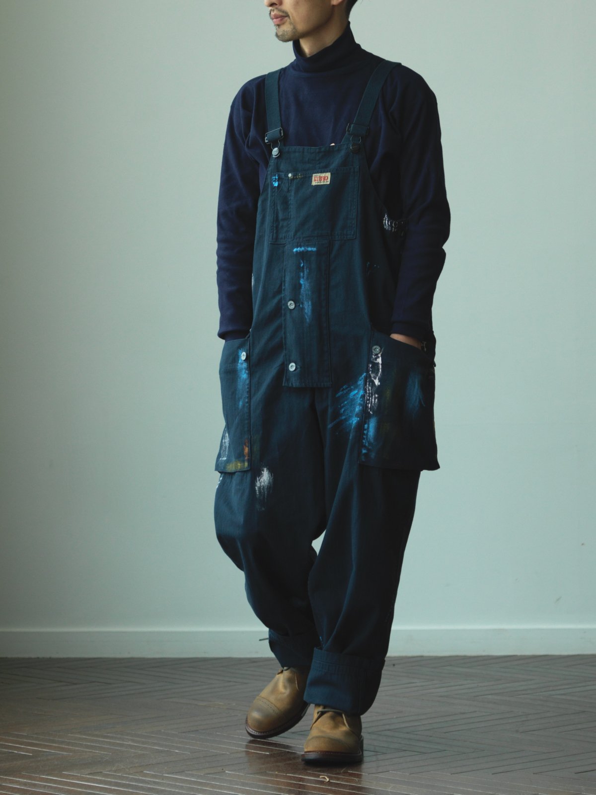 NIGEL CABOURN - LYBRO NAVAL DUNGAREE MIX - VINTAGE ORANGE