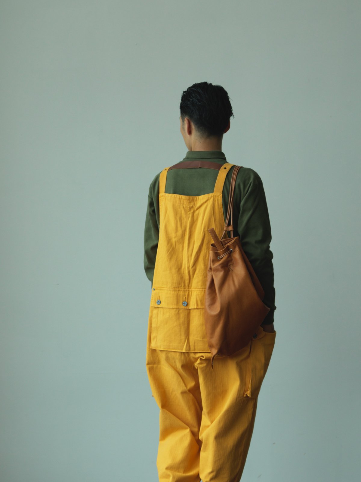 NIGEL CABOURN - LYBRO NAVAL DUNGAREE MIX - VINTAGE ORANGE