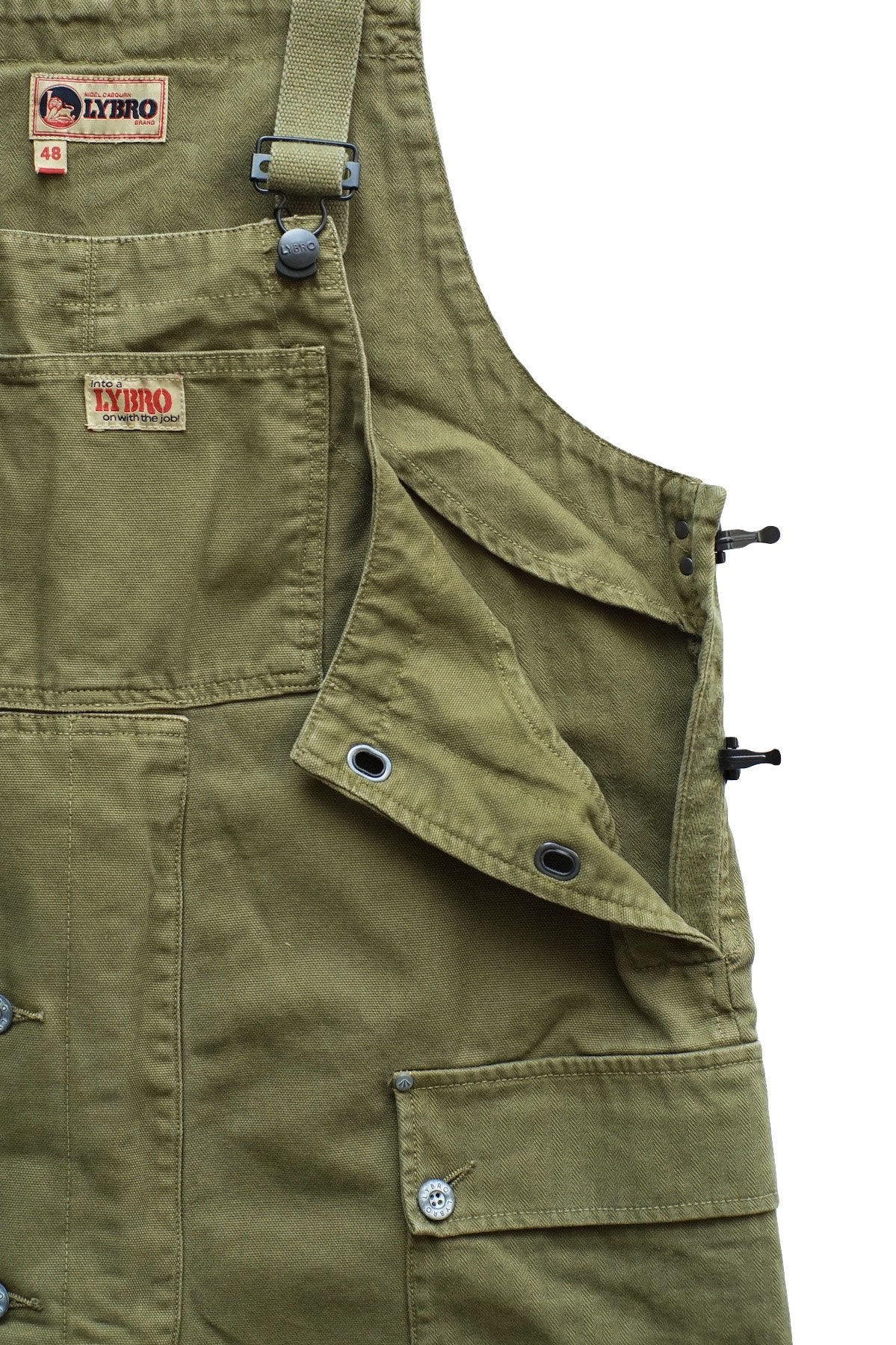 NIGEL CABOURN - LYBRO NAVAL DUNGAREE MIX - OLIVE