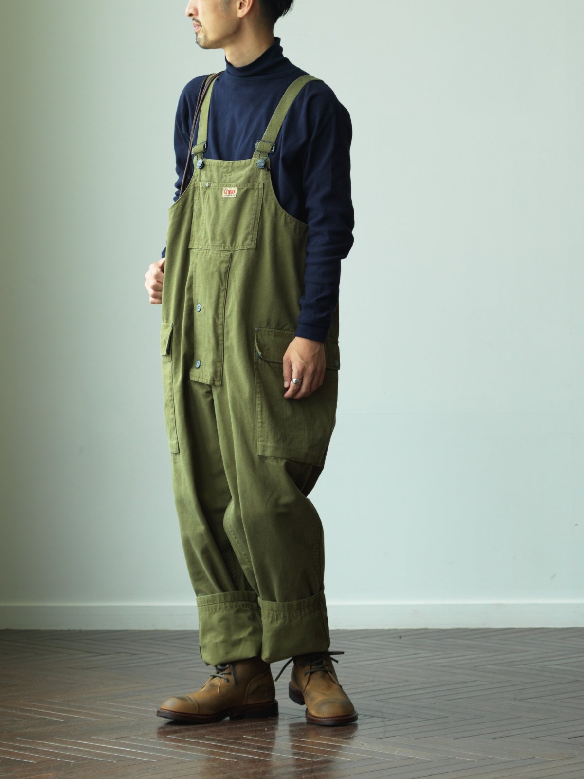 NIGEL CABOURN - LYBRO NAVAL DUNGAREE MIX - OLIVE