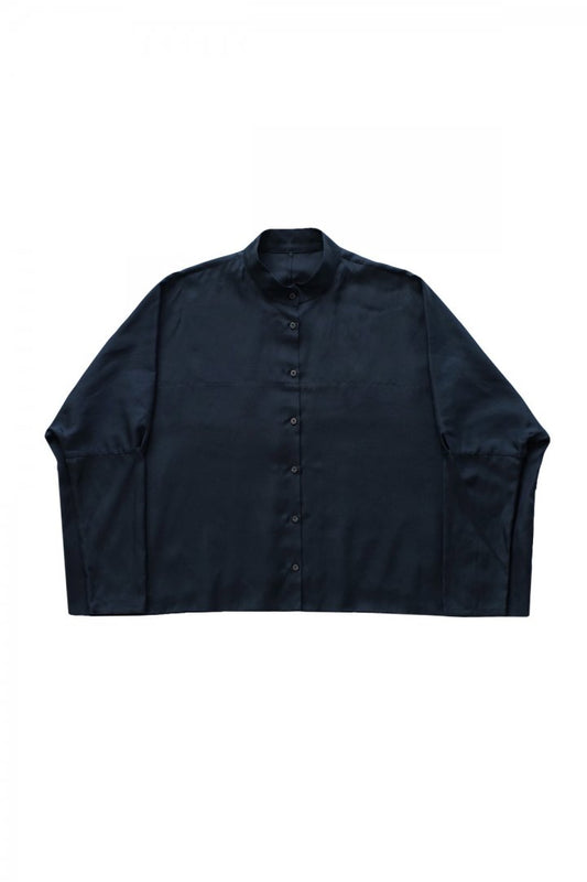 humoresque - STAND COLLAR BLOUSE - NAVY