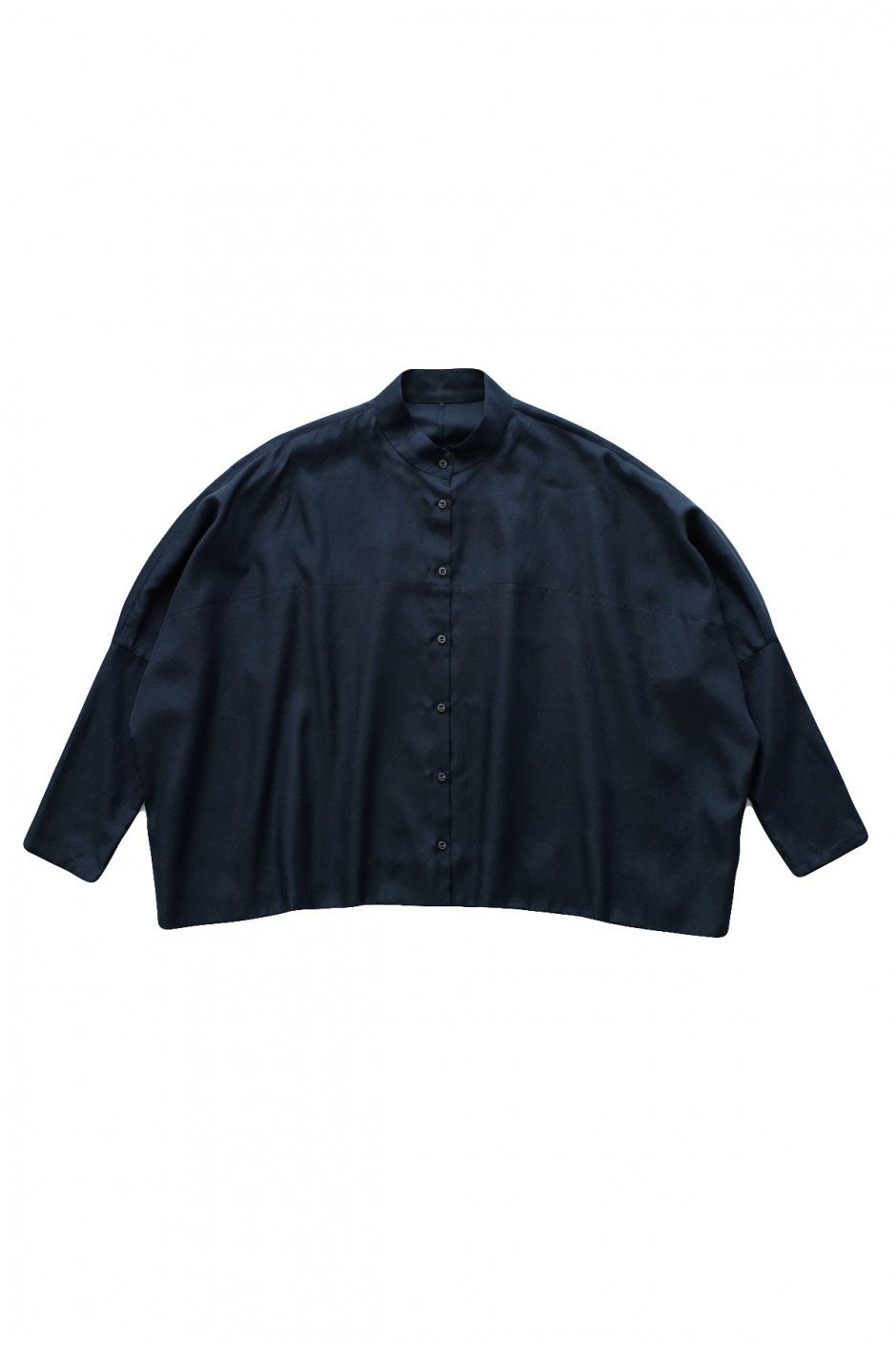 humoresque - STAND COLLAR BLOUSE - NAVY