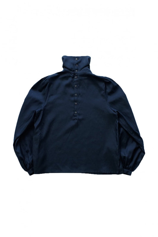 humoresque - HIGHNECK BLOUSE PUFF - NAVY