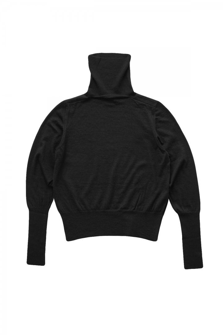 humoresque - RIB TURTLENECK - BLACK