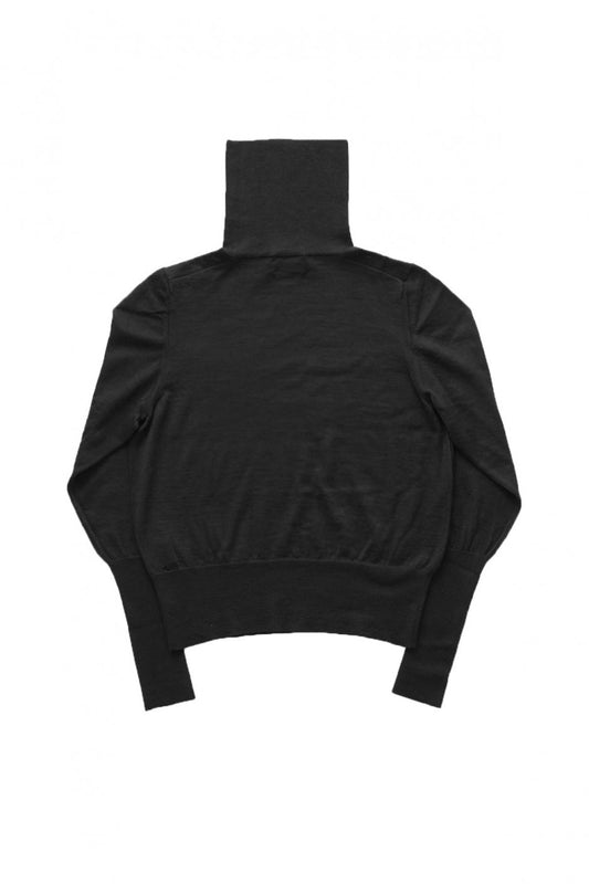 humoresque - RIB TURTLENECK - BLACK