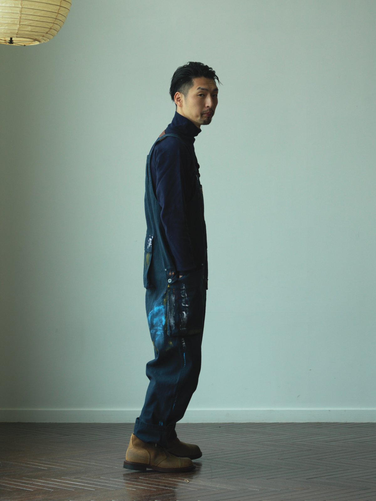 NIGEL CABOURN - LYBRO NAVAL DUNGAREE PAINT - NAVY