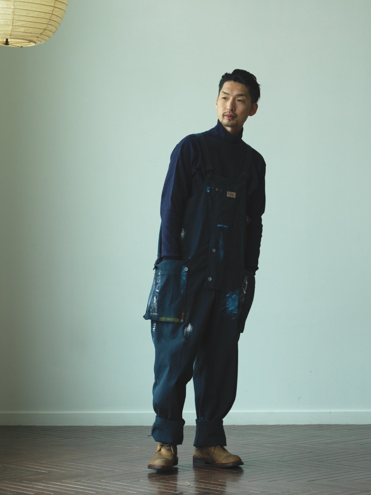 NIGEL CABOURN - LYBRO NAVAL DUNGAREE PAINT - NAVY