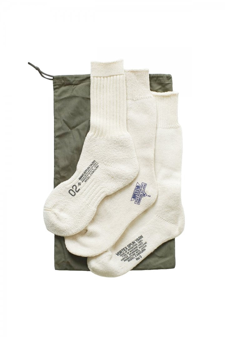 Nigel Cabourn woman - 3-PACK ARMY SOCKS - ECRU