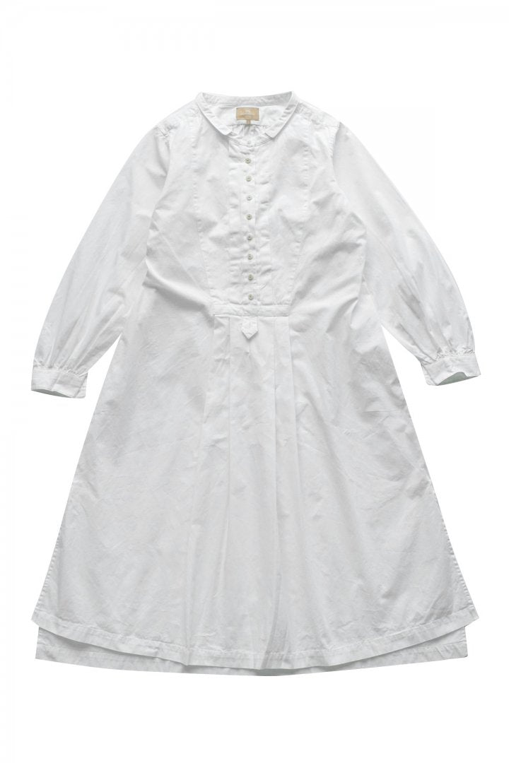 Nigel Cabourn woman - COTTON DRESS - WHITE