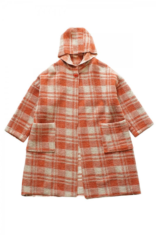 Nigel Cabourn woman - DUFFLE JACKET - DARK ORANGE