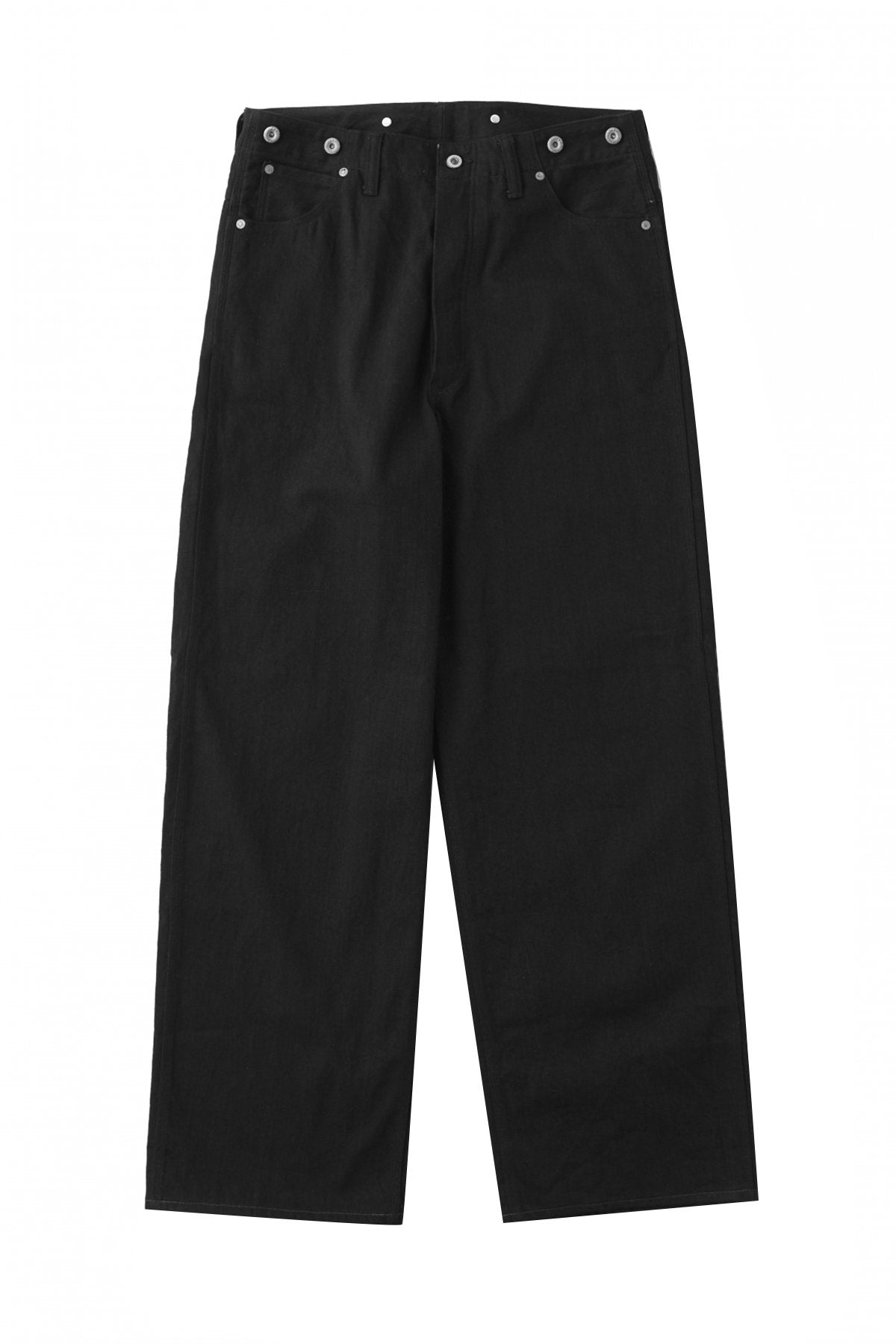 OLD JOE - TRIPPLE NEEDLE BELTLESS JEANS - BLACK DENIM