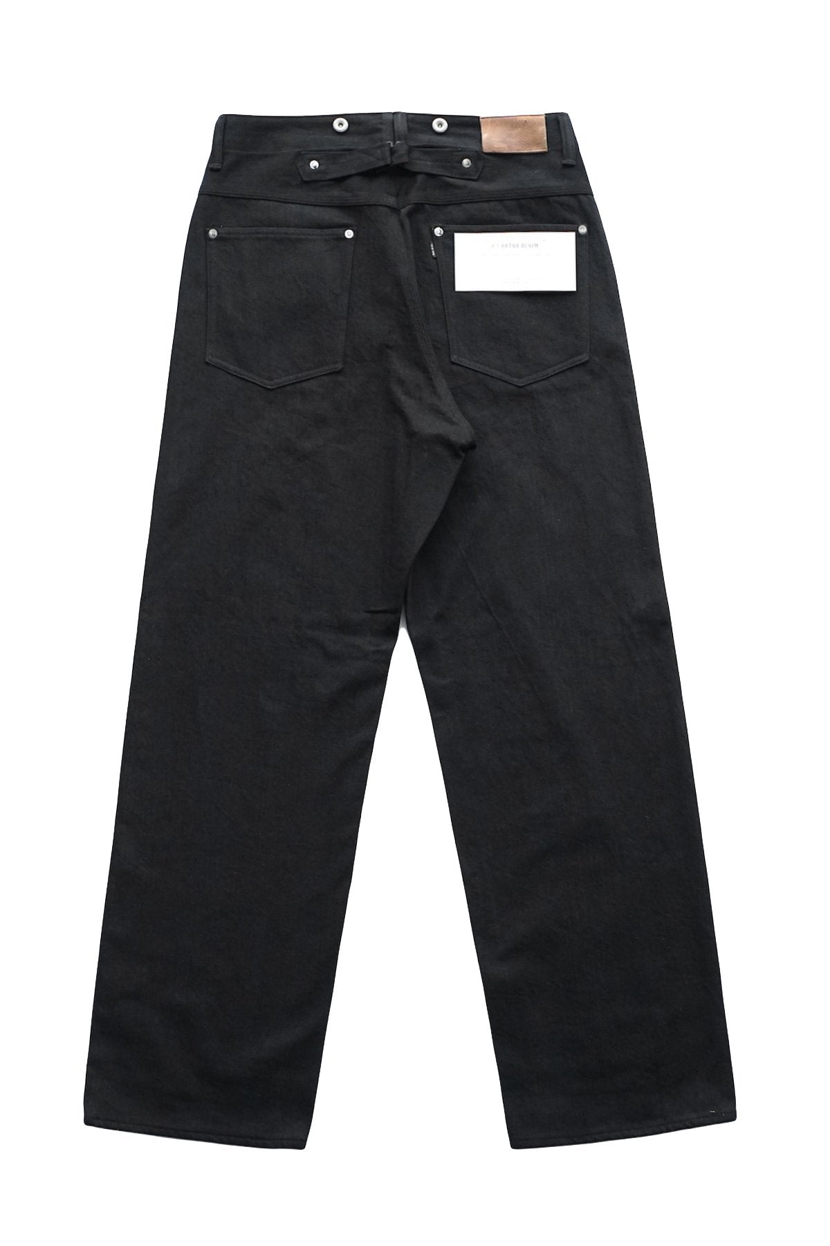 OLD JOE - TRIPPLE NEEDLE BELTLESS JEANS - BLACK DENIM