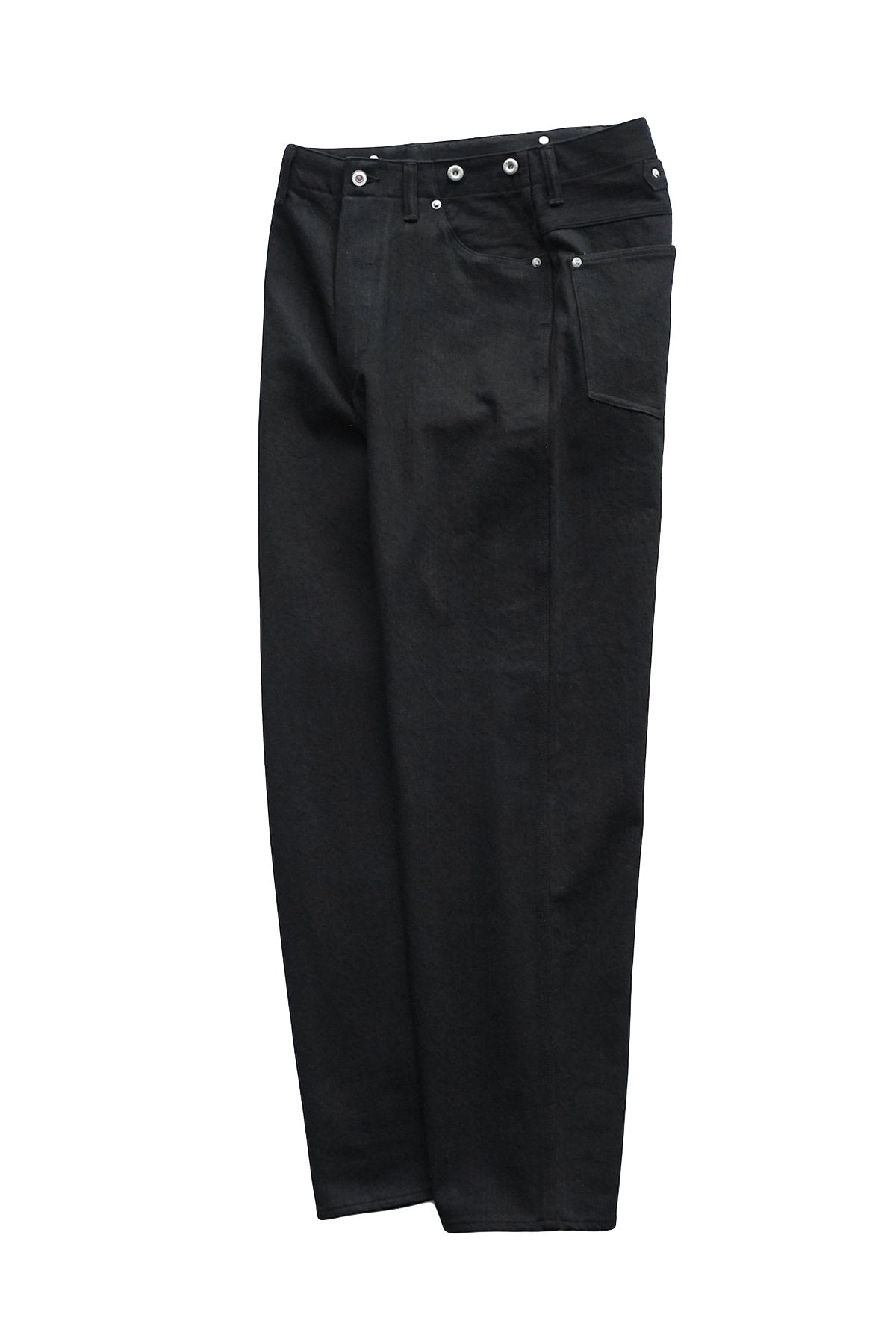 OLD JOE - TRIPPLE NEEDLE BELTLESS JEANS - BLACK DENIM