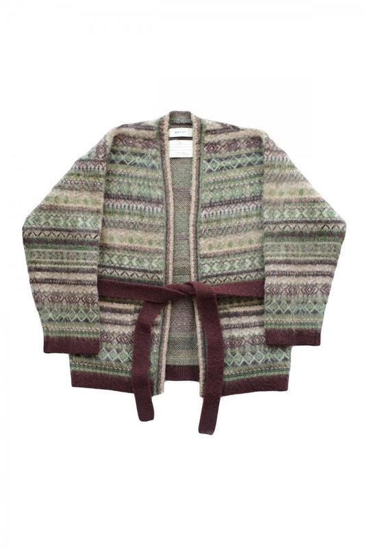 WRYHT - FAIR ISLE BELTED GAWN - FAIR ISLE PATTERN