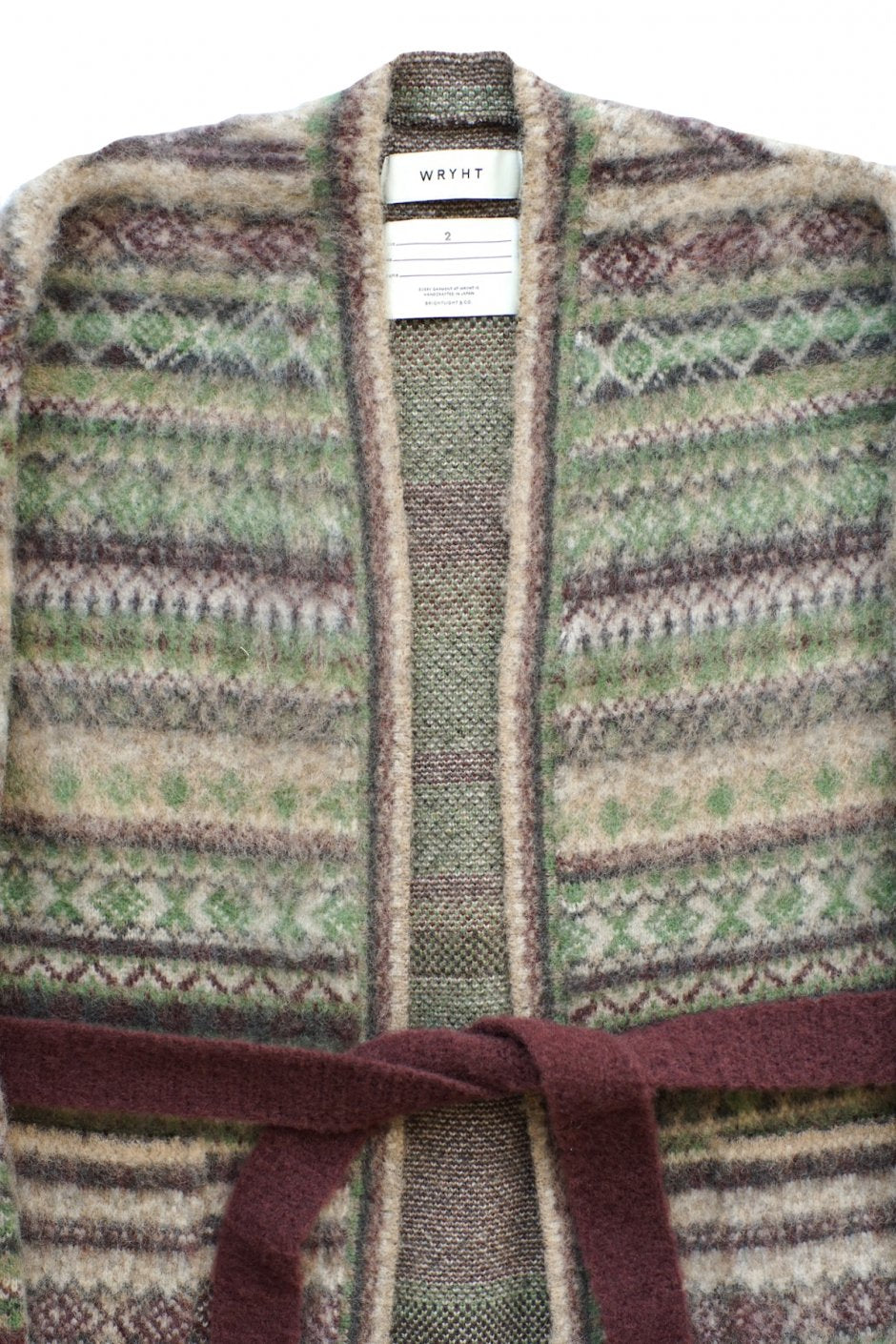 WRYHT - FAIR ISLE BELTED GAWN - FAIR ISLE PATTERN