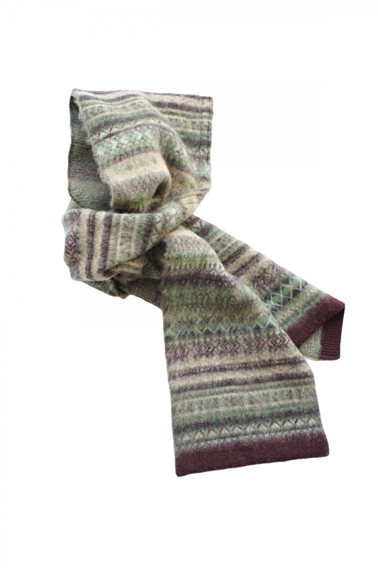 WRYHT - FAIR ISLE HOODED SCARF - FAIR ISLE PATTERN