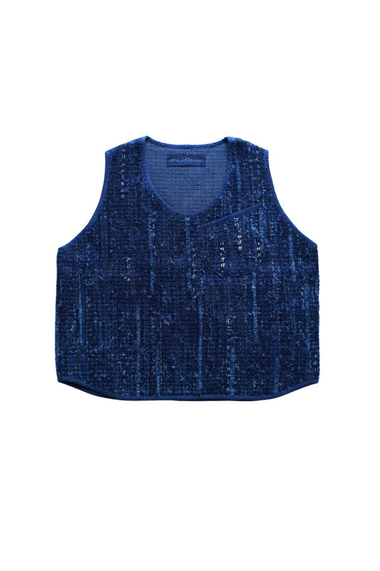 Porter Classic - HAGIRE VEST by PC KENDO PC SASHIKO - BLUE