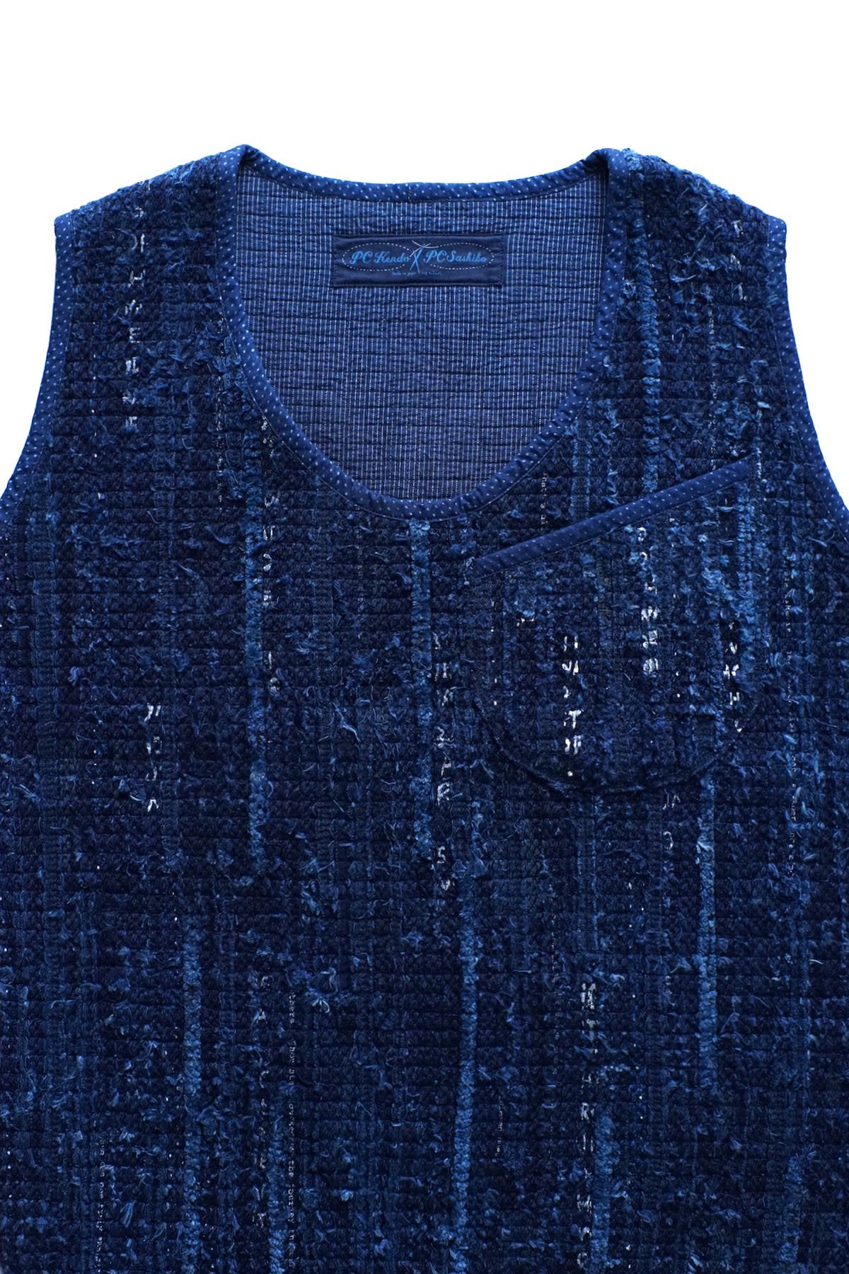 Porter Classic - HAGIRE VEST by PC KENDO PC SASHIKO - BLUE