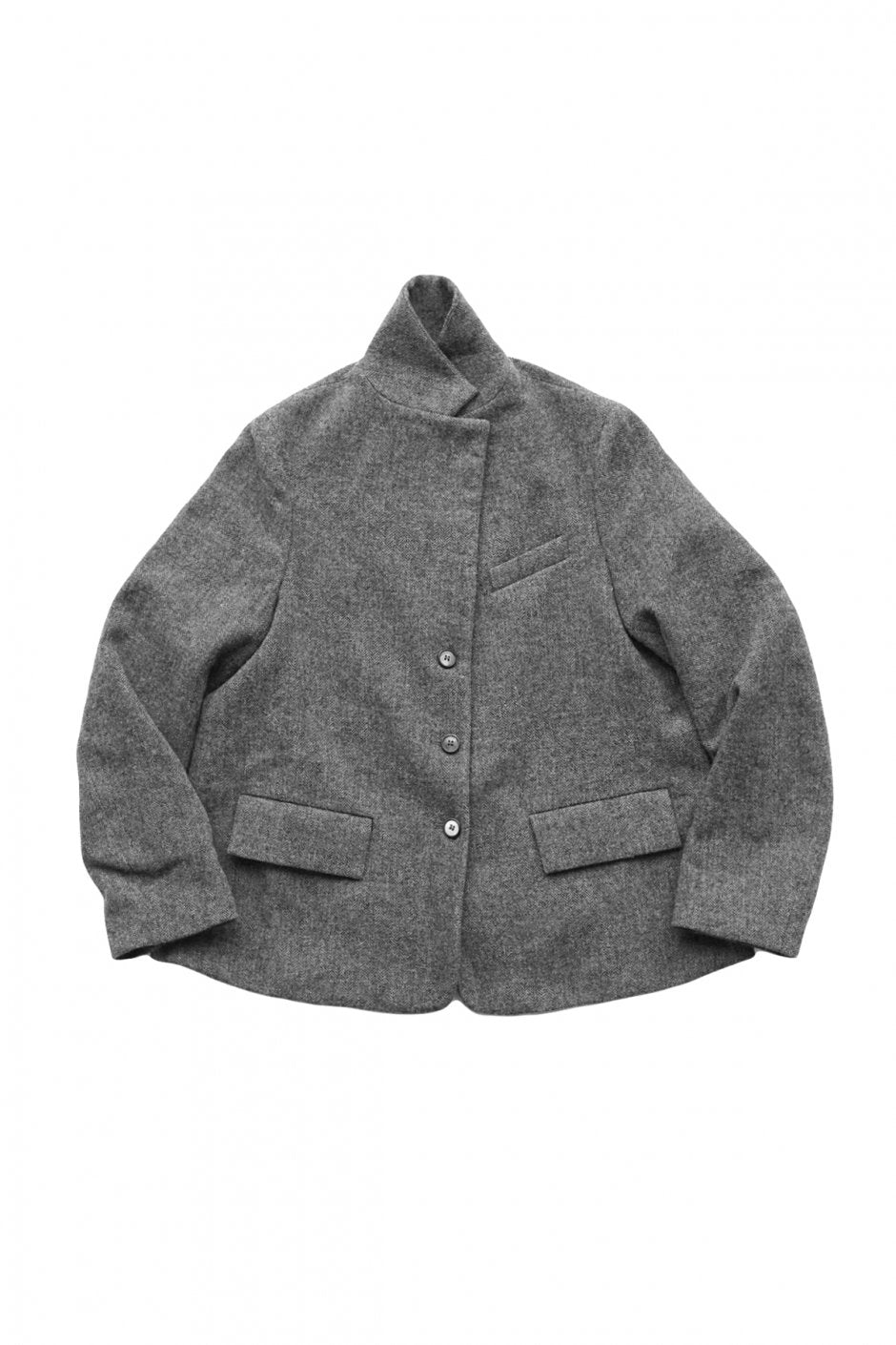 Bergfabel - LOOSE FARMER JACKET - GRAY HERRINGBONE