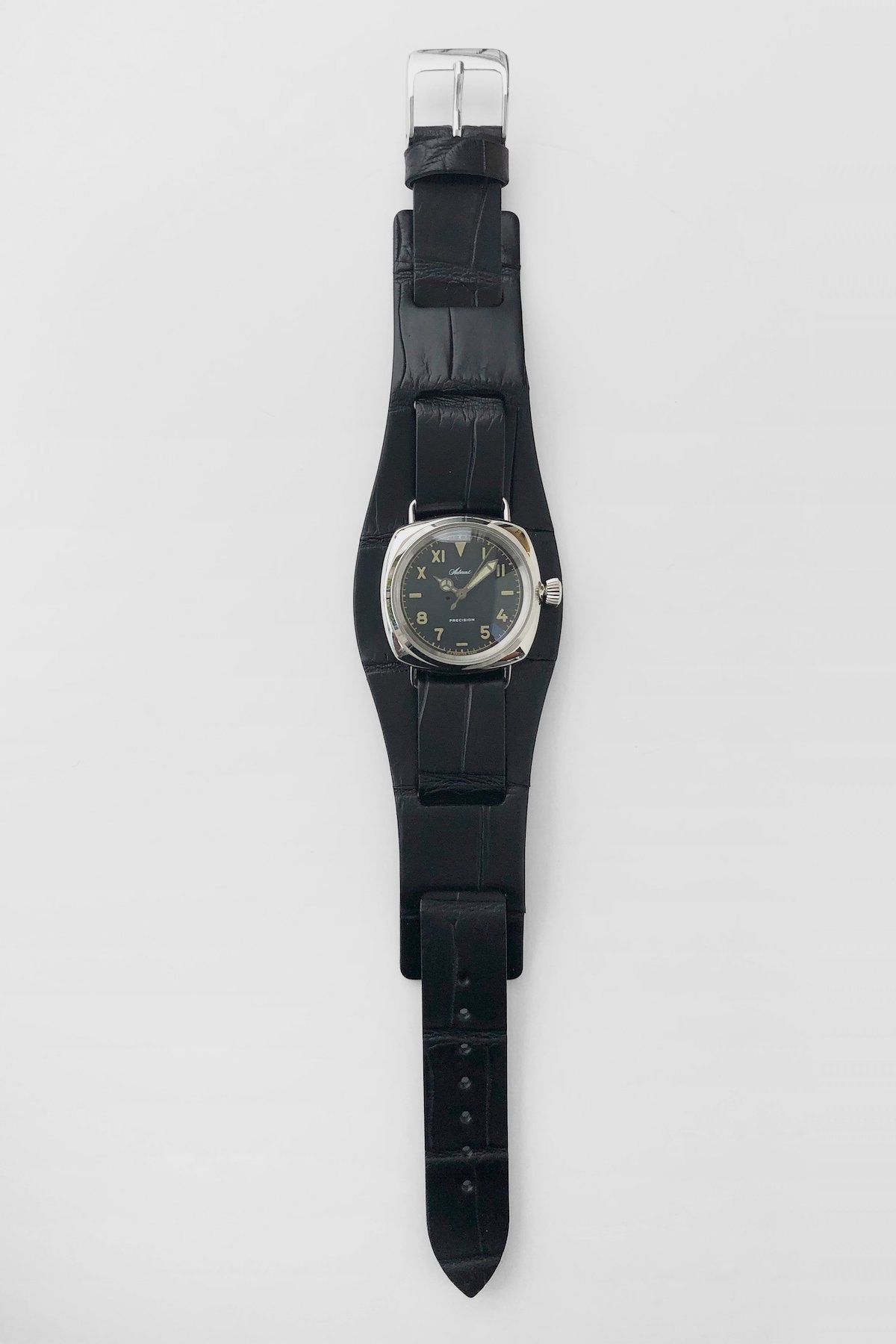 OLD JOE - ADVENT (WRISTWATCH) / - SILVER X BLACK EXOTIC LEATHER