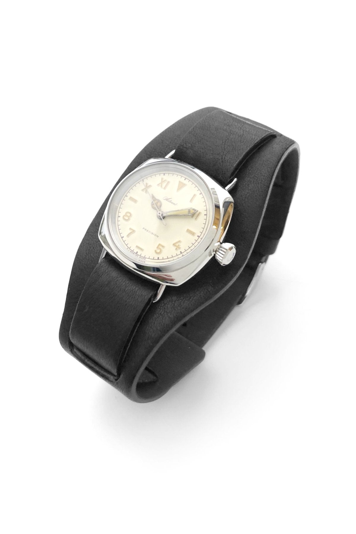 OLD JOE - ADVENT (WRISTWATCH) BADARASSI LEATHER / - SILVER x BLACK LEATHER