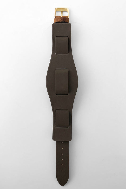 OLD JOE - ADVENT (WRISTWATCH) BADARASSI LEATHER / - GOLD x CHESTNUT LEATHER