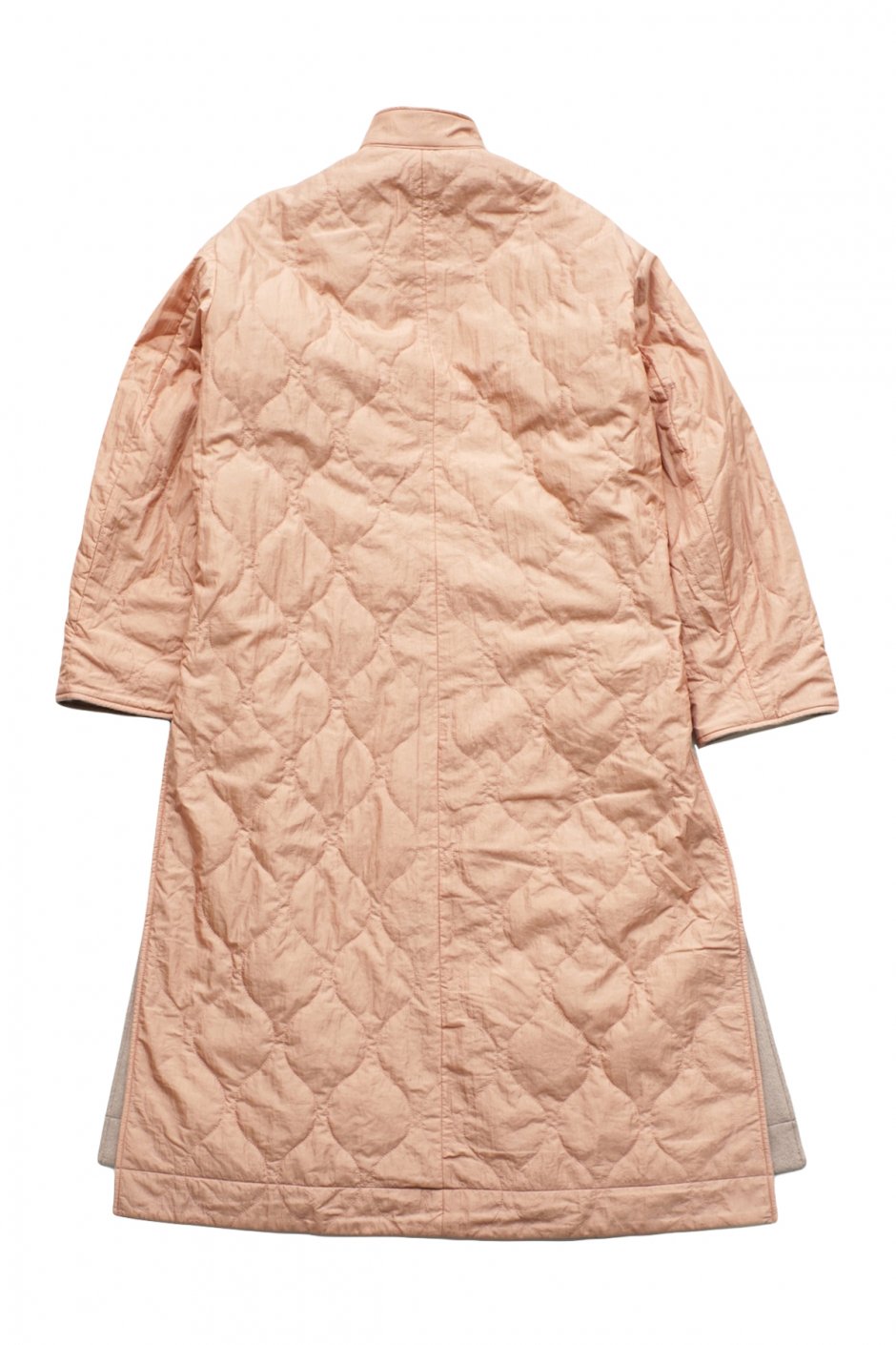 WRYHT - ASYMMETRY FRONT REVERSIBLE ORIENTAL COAT - CORAL